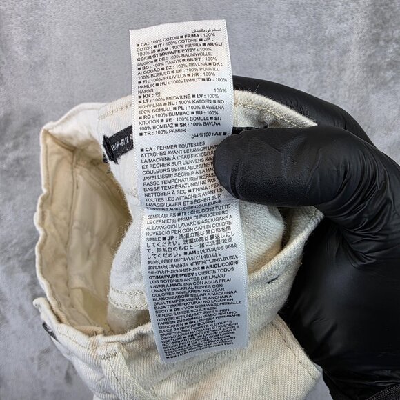 Banana Republic Jeans Womens 26 Ecru High-Rise Relaxed Wide Leg Premium Denim - Picture 13 of 13